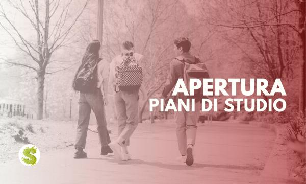 E' aperta la finestra di compilazione dei piani di studio